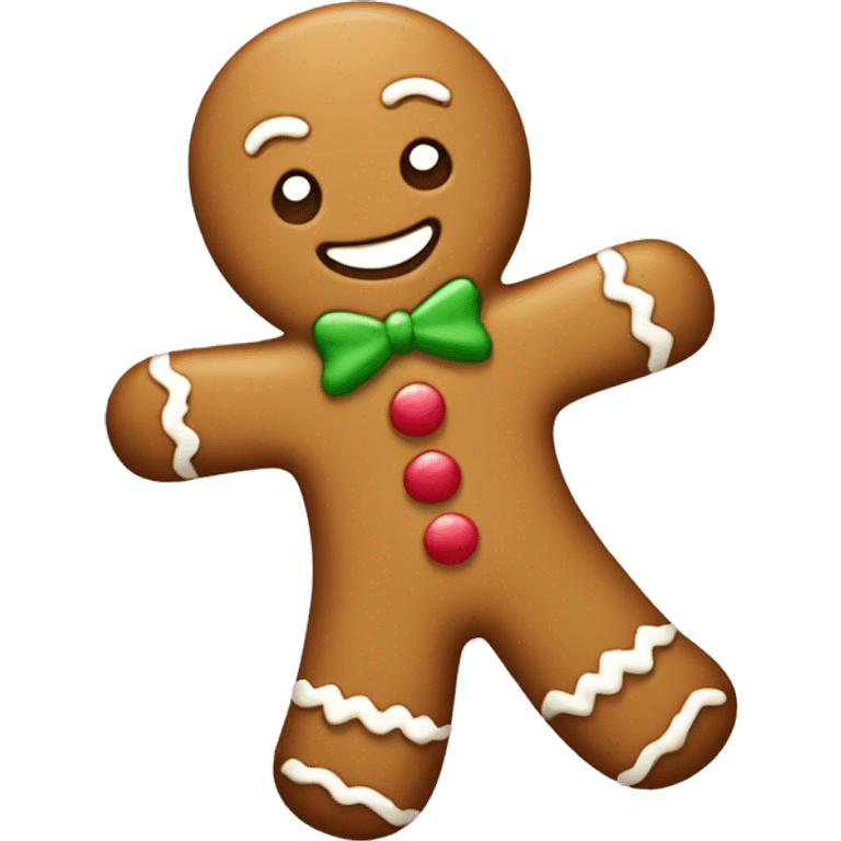 cute beige and light brown gingerbread man emoji