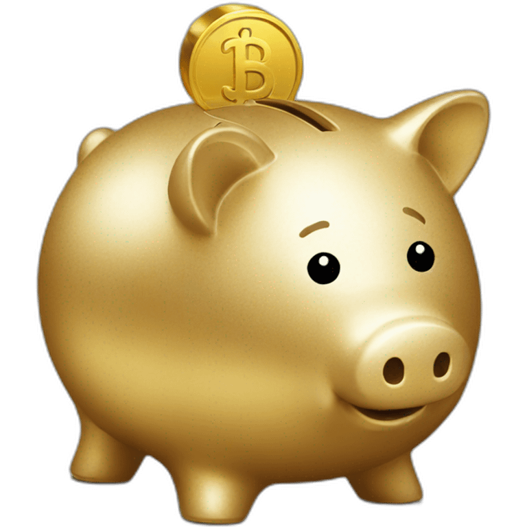 goldenned piggy bank emoji