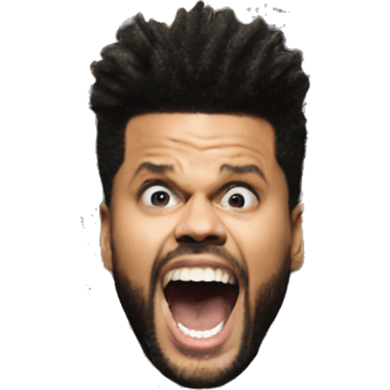 The Weeknd yelling  emoji