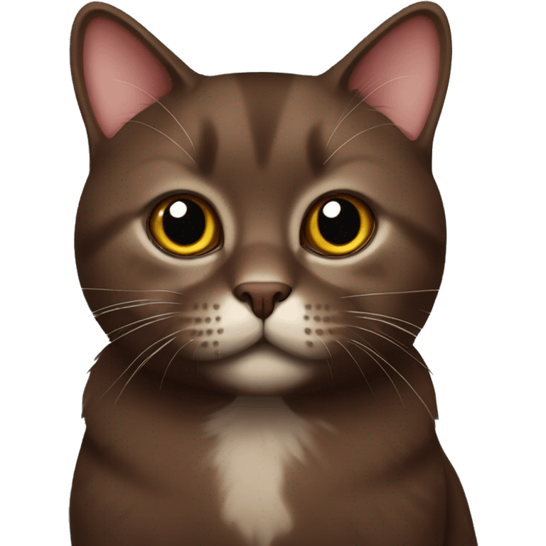 Chocolate Scottish cat emoji