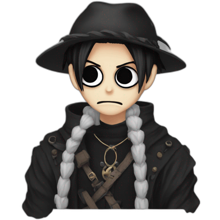 Luffy goth emoji