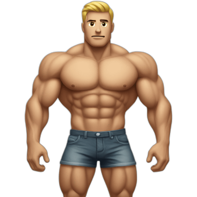 muscular man machine emoji