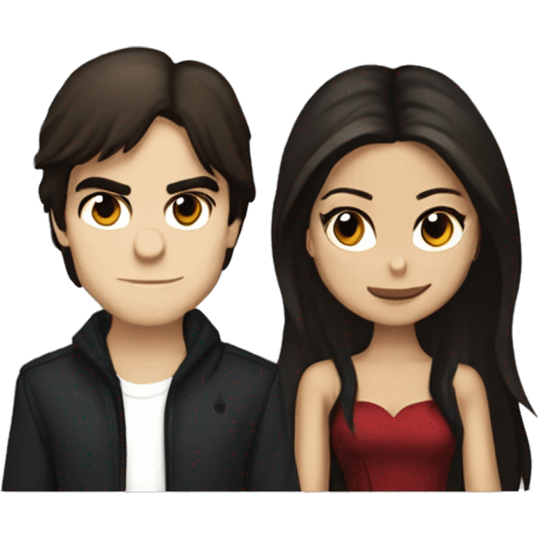 Elena Gilbert and Damon Salvatore emoji