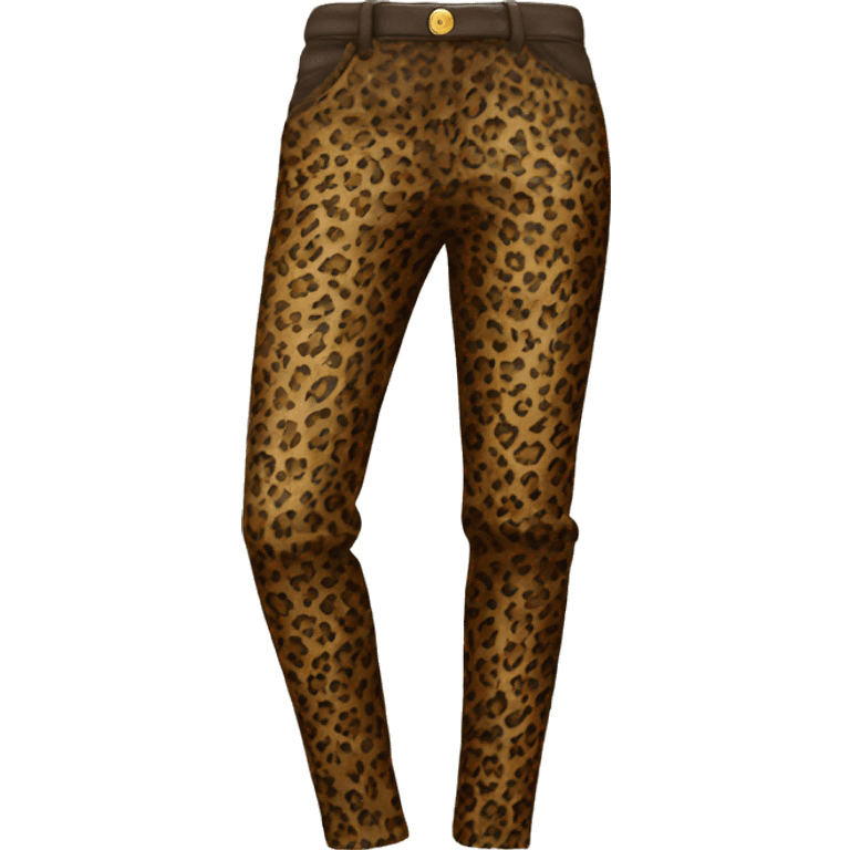 Trousers with leopard print emoji