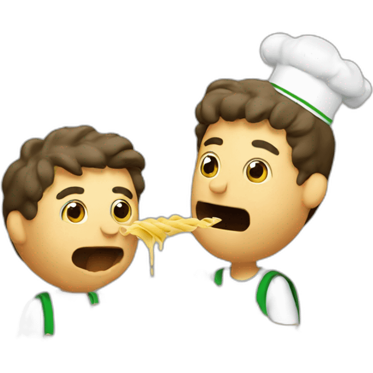 pasta muncher (italian dude eating an italian dude smoking emoji