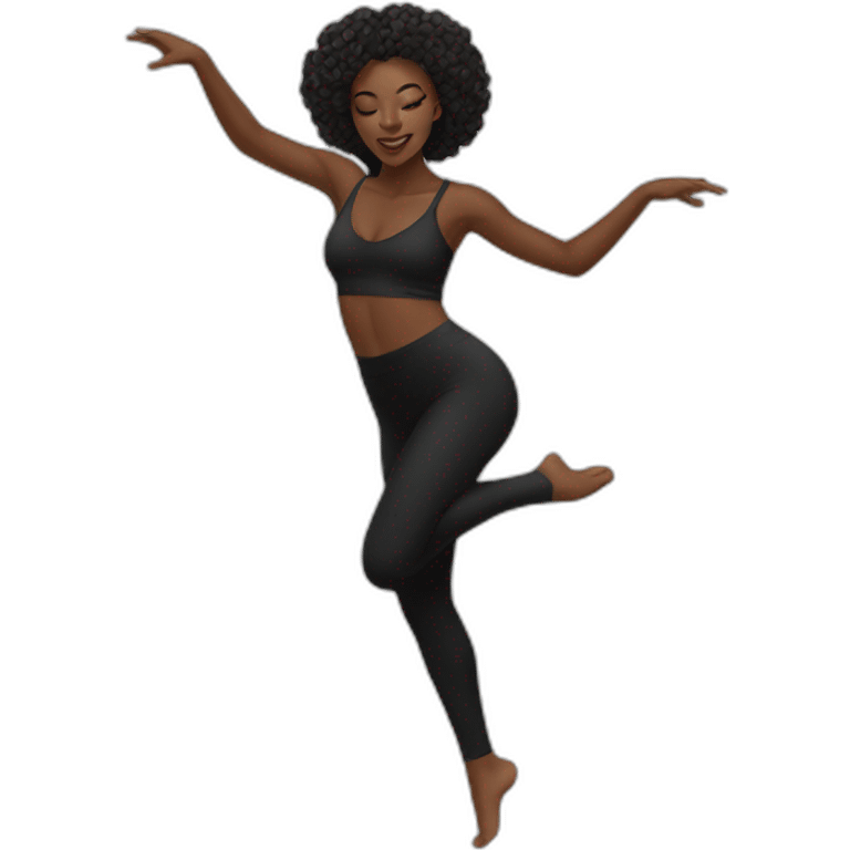 Beautiful Black women dance emoji