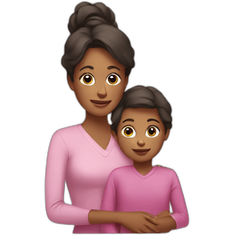 Mother with daughter emoji