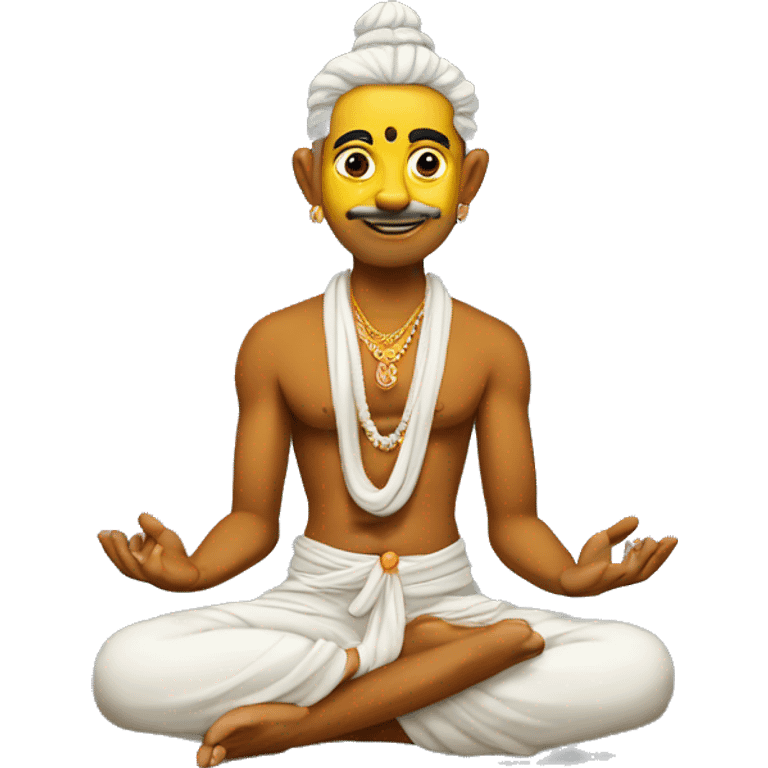 hindu yogi with jata emoji