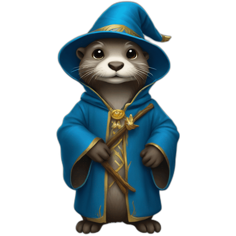 otter blue Wizard clothe emoji