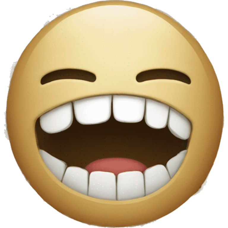 Emoji with creepy smile emoji