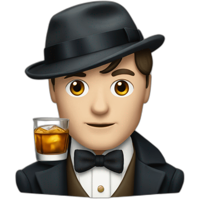 Tommy shelby peaky blinders drinking whisky emoji