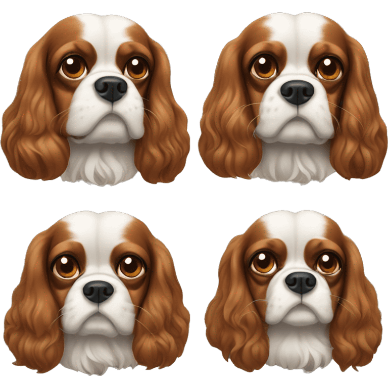 Two King Charles spaniels  emoji