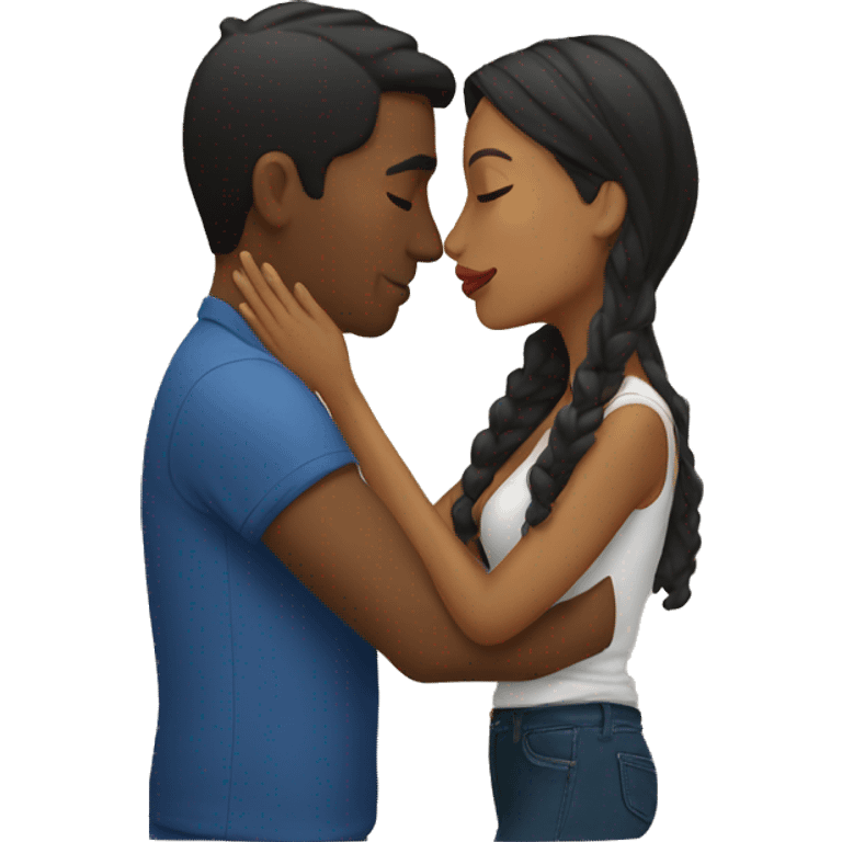 Kissing colombian couple emoji