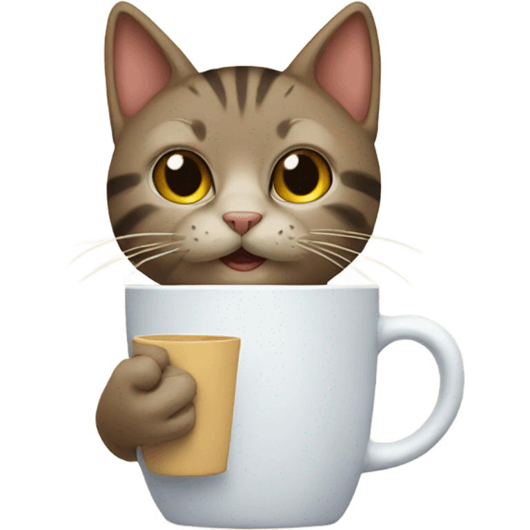 Cat with a mug  emoji