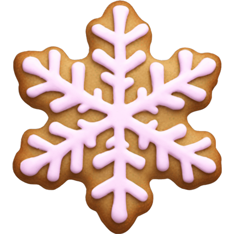 pale pink snowflake cookie emoji