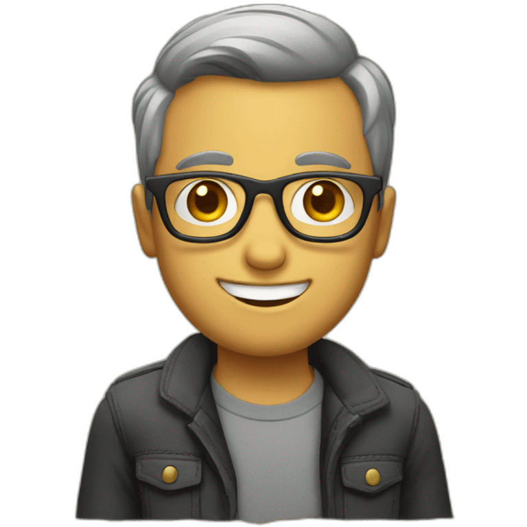 Garçon avec lunettes emoji