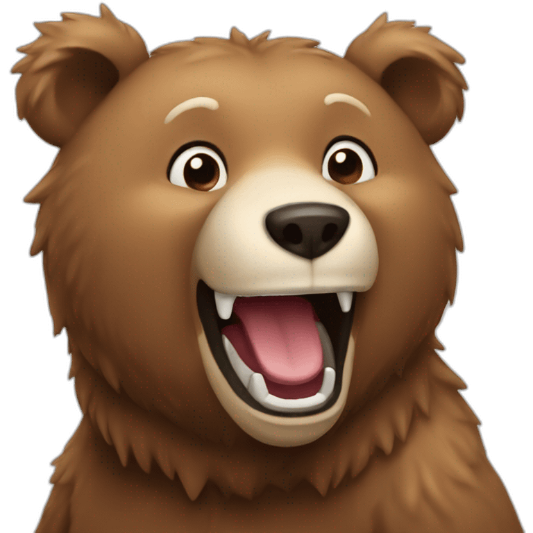 Bear-laughting emoji