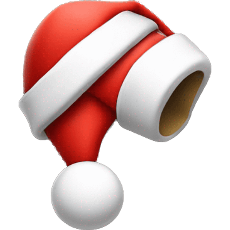 Question mark with a Santa hat on top emoji