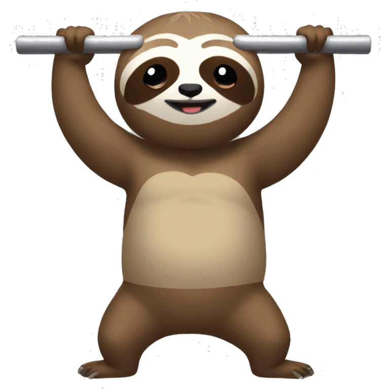 Sloth working out emoji