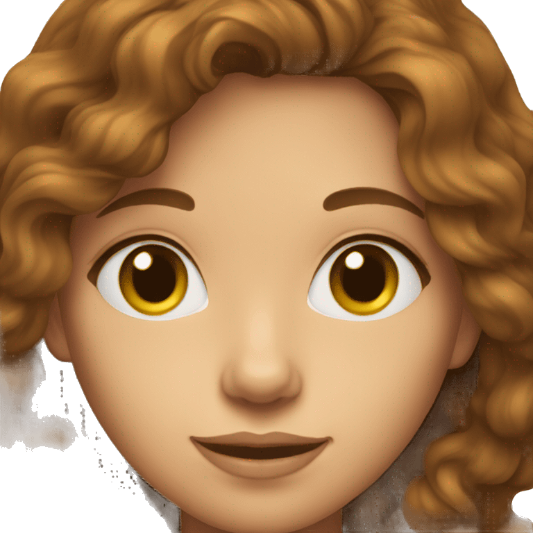 a young woman with brown wavy hair  emoji