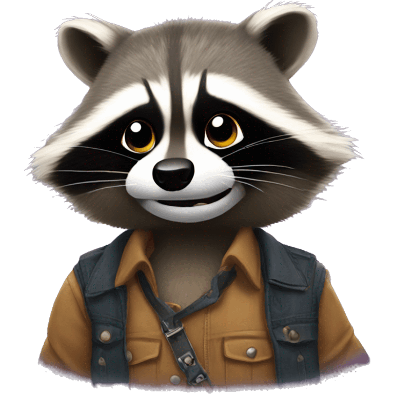 the coolest racoon  emoji