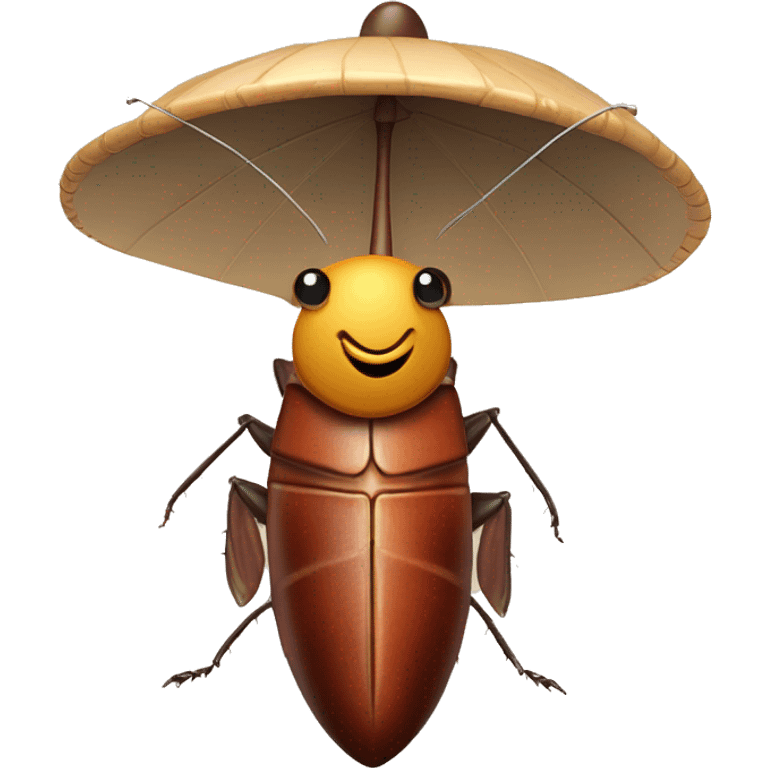 A cockroach with a sombreo holding a maraca ￼ emoji