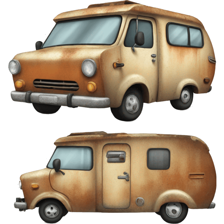 Rusty Caravan-motorcycle  emoji