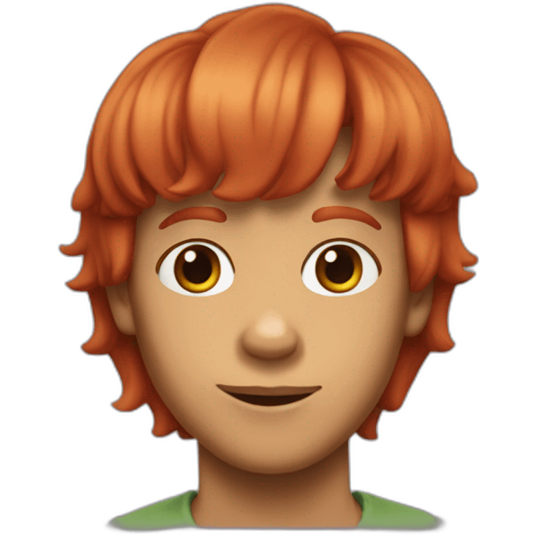 scooby doo with red hair and bangs emoji