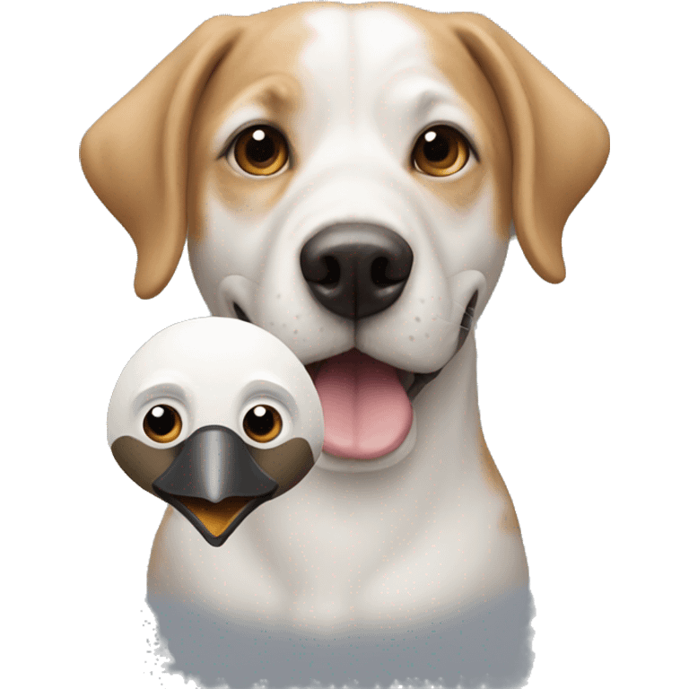 Dog with a goose head emoji