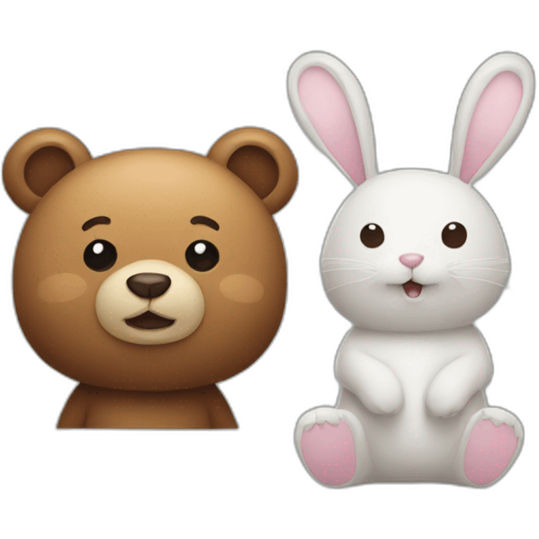 Bear and a bunny emoji