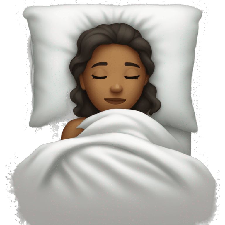 girl sleeping in bed emoji