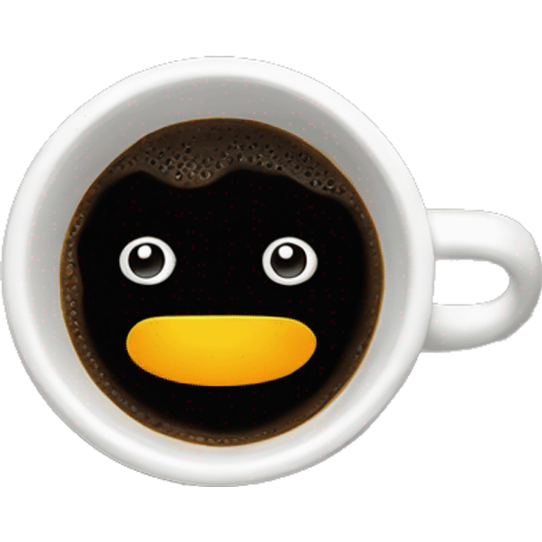 Black coffee mug with a black coffee inside emoji