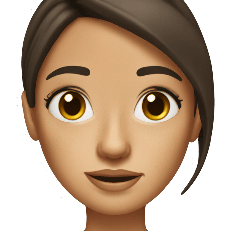 Create a brunette girl with freckles  emoji