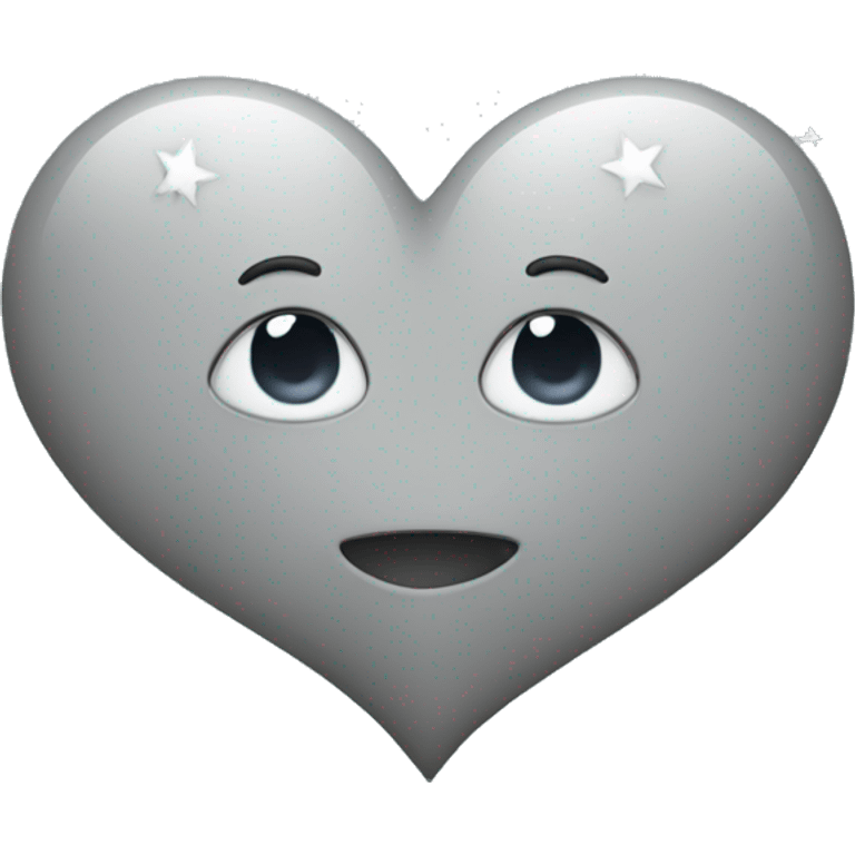 grey heart with stars emoji