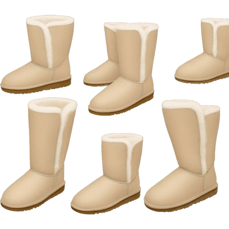 short winter uggs beige emoji