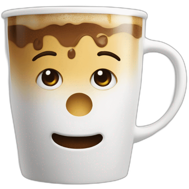 coffee with ¨gukki¨ on the mug emoji