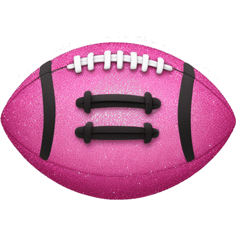 Pink ombre football with glitter  emoji