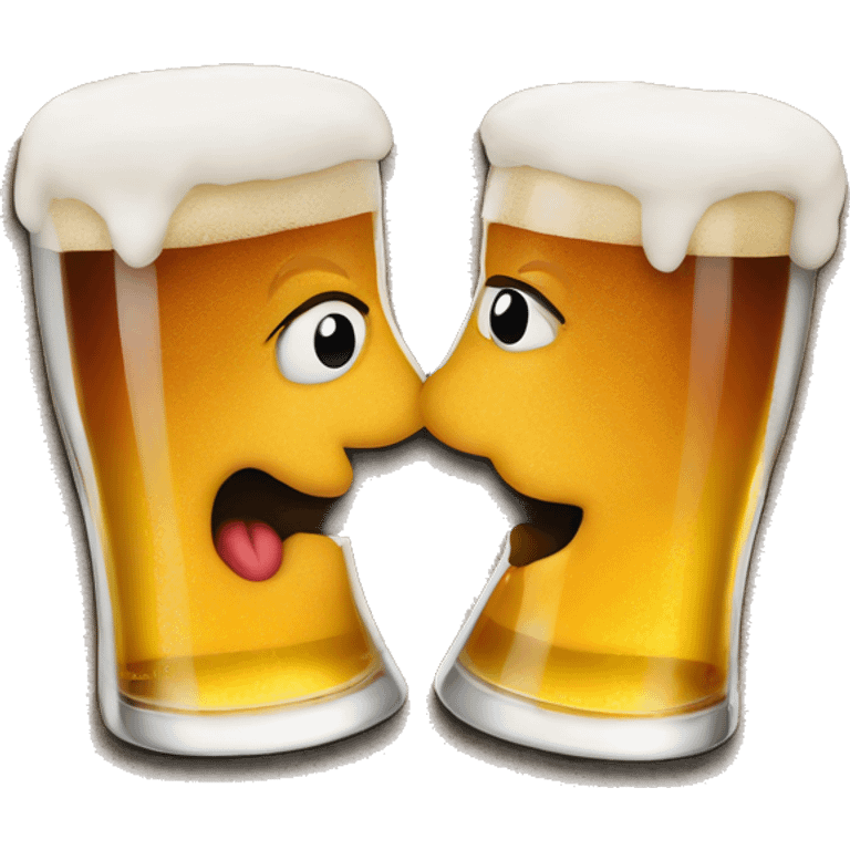 Schnitzel beer kiss emoji