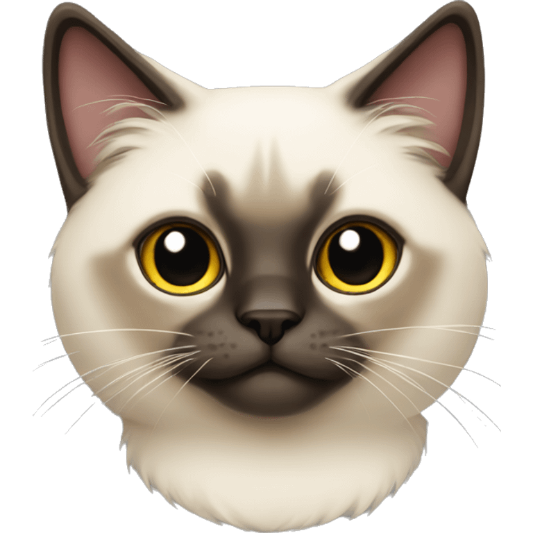 Fluffy Siamese cat emoji