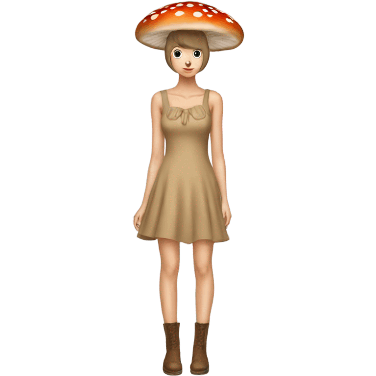 Deer mushroom dress emoji