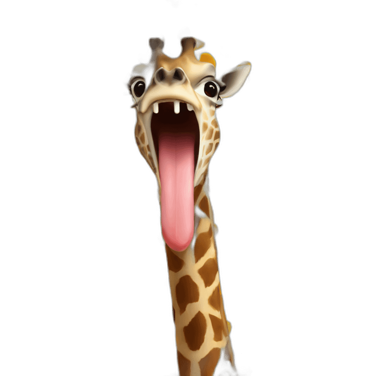 Giraffe tongue emoji