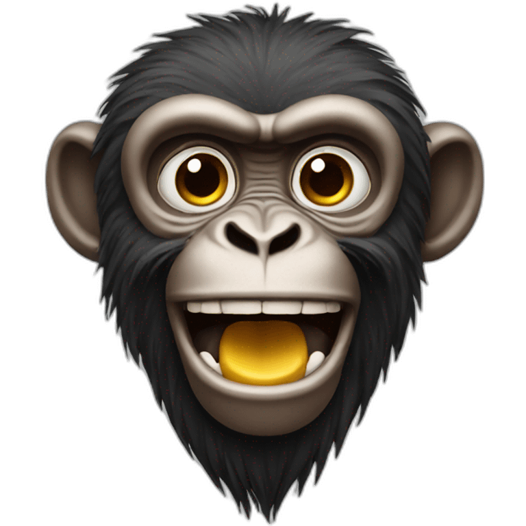 Crazy monkey emoji