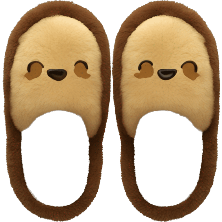 comfy fuzzy slippers emoji