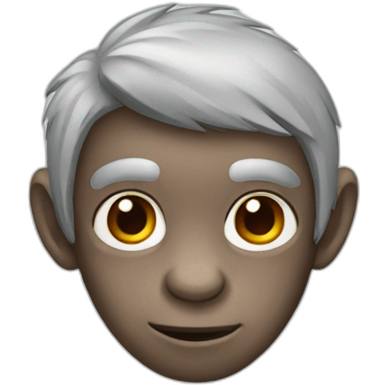 gray hair monkey emoji