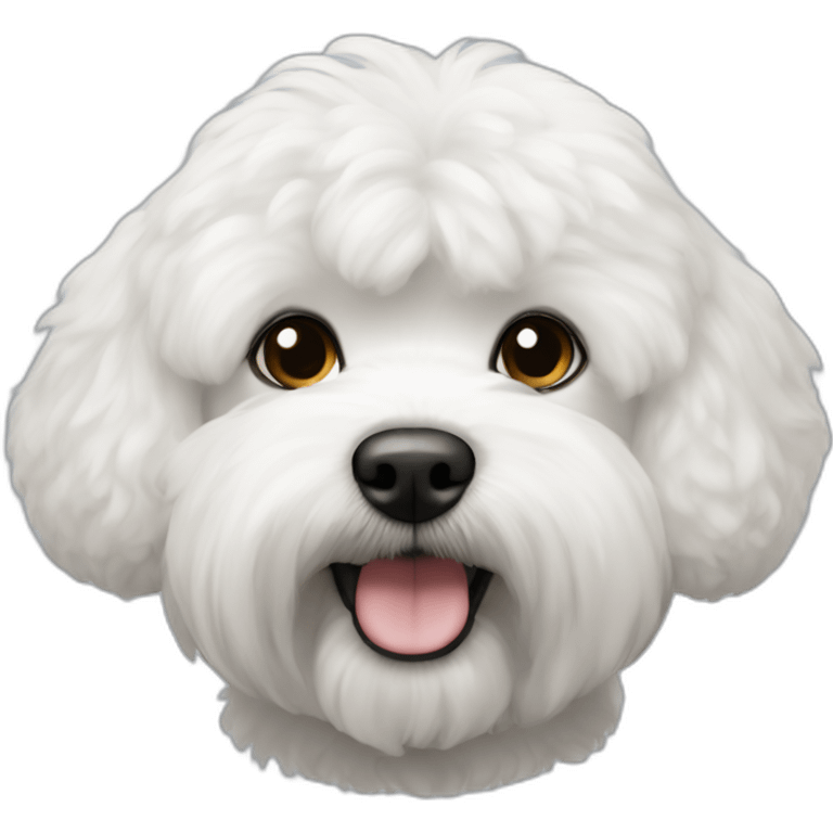 bichon-havanais-black-half-white-head emoji