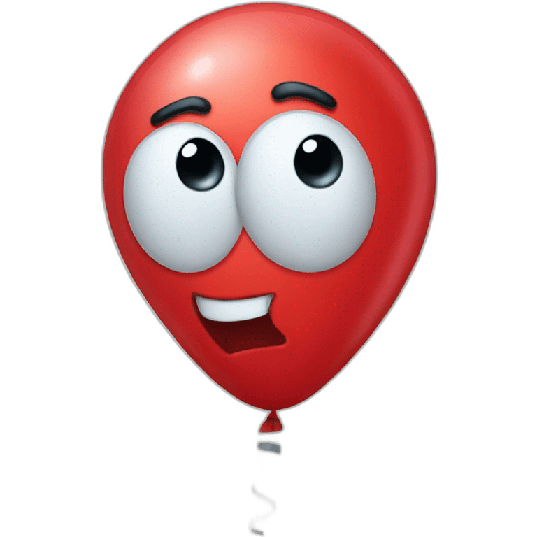 Funny red balloon emoji