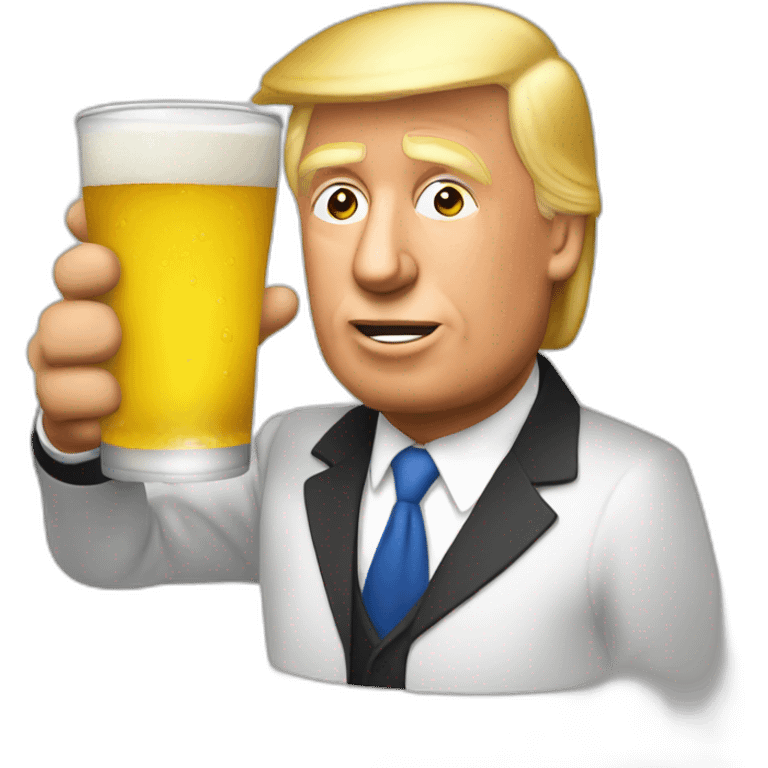 trump drinking milm emoji