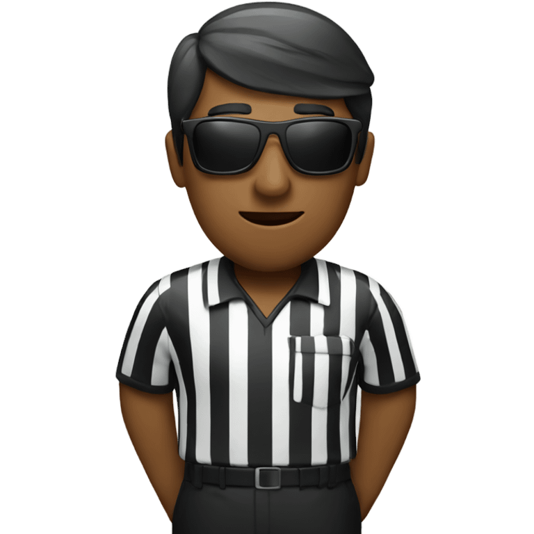 Blind referee with stick and black sunglasses emoji