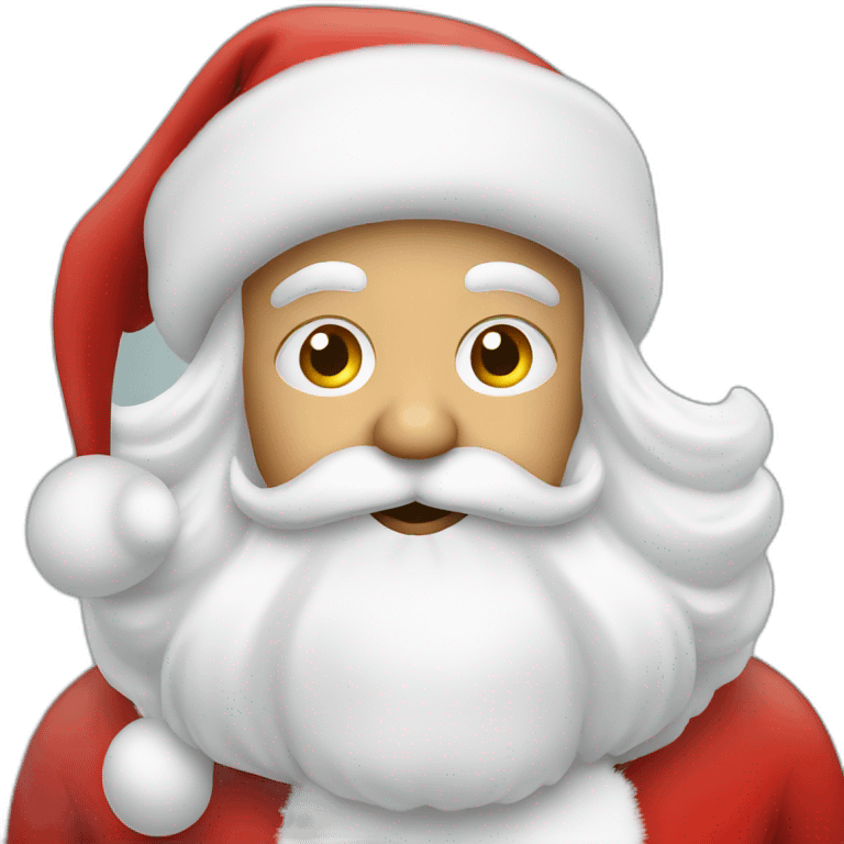 santa face with shushing finger emoji