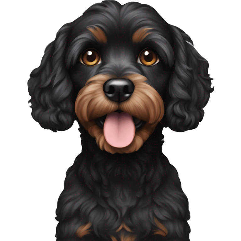 Black cavapoo  emoji